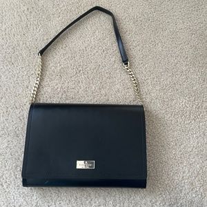 KATE SPADE black hot pink shoulder bag
